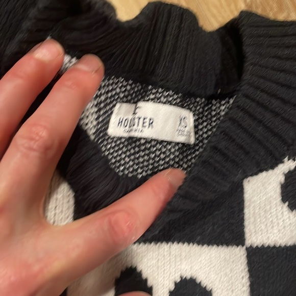 Cropped checkered sweater - Picture 4 of 4